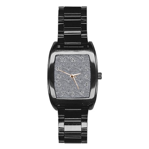 Dark Grey Snake Stainless Steel Barrel Watch from ArtsNow.com Front