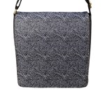 Dark Grey Snake Flap Closure Messenger Bag (L)