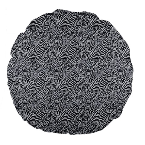 Dark Grey Snake Large 18  Premium Flano Round Cushions from ArtsNow.com Front
