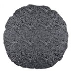 Dark Grey Snake Large 18  Premium Flano Round Cushions