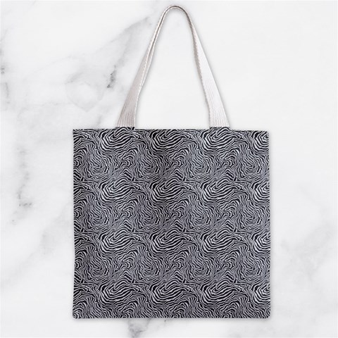 Dark Grey Snake Zipper Grocery Tote Bag from ArtsNow.com Front