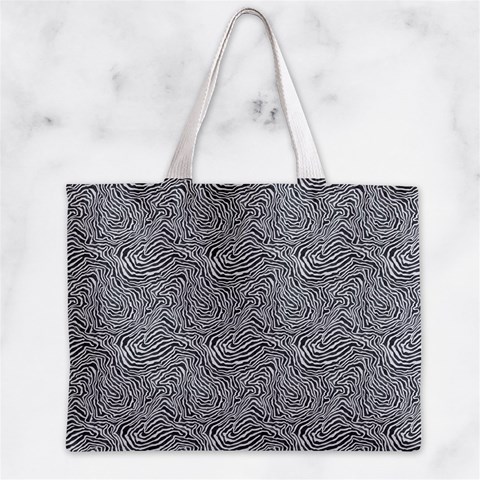 Dark Grey Snake Zipper Mini Tote Bag from ArtsNow.com Front
