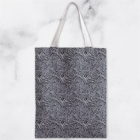 Dark Grey Snake Zipper Classic Tote Bag from ArtsNow.com Front