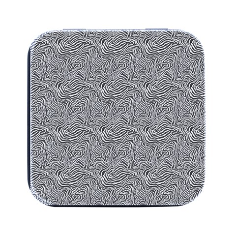 Dark Grey Snake Square Metal Box (Black) from ArtsNow.com Front