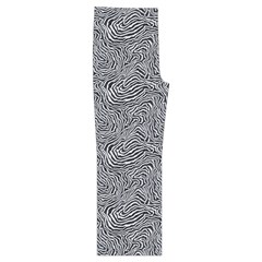 Dark Grey Snake Short Sleeve Long Pants Satin Pajamas Set from ArtsNow.com Front Bottom Right