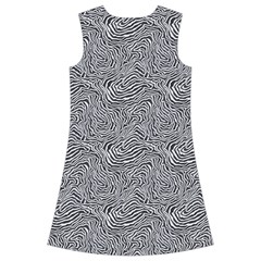 Dark Grey Snake Kids  Short Sleeve Velvet Dress from ArtsNow.com Back