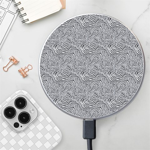 Dark Grey Snake Wireless Fast Charger(White) from ArtsNow.com Front