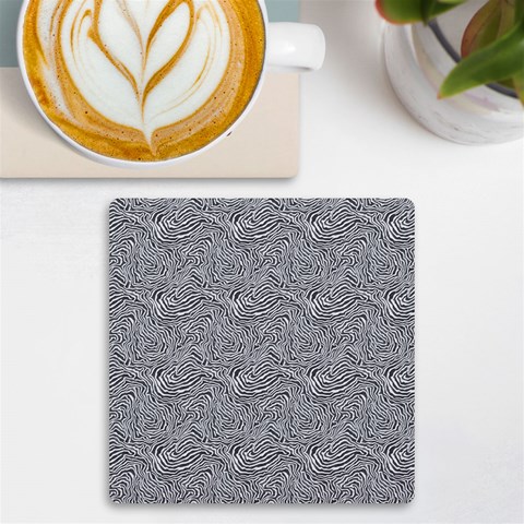 Dark Grey Snake UV Print Square Tile Coaster  from ArtsNow.com Front