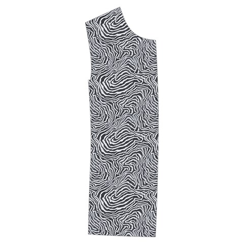 Dark Grey Snake Kids  Stylish Hooded Puffer Vest from ArtsNow.com Front Right