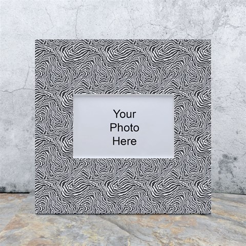 Dark Grey Snake White Box Photo Frame 4  x 6  from ArtsNow.com Front