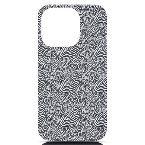 Dark Grey Snake iPhone 14 Pro Black UV Print PC Hardshell Case from ArtsNow.com Front