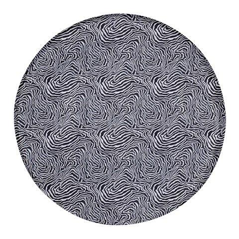 Dark Grey Snake Round Glass Fridge Magnet (4 pack) from ArtsNow.com Front