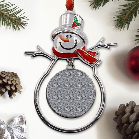 Dark Grey Snake Metal Snowman Ornament from ArtsNow.com Front