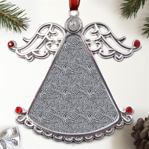 Dark Grey Snake Metal Angel with Crystal Ornament from ArtsNow.com Front