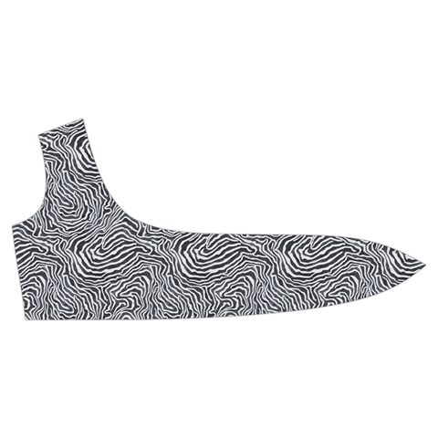 Dark Grey Snake Trumpet Sleeve Cropped Top from ArtsNow.com Front Right