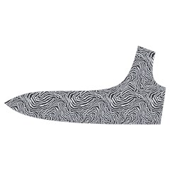 Dark Grey Snake Trumpet Sleeve Cropped Top from ArtsNow.com Front Left