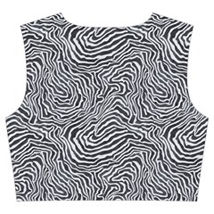 Dark Grey Snake Trumpet Sleeve Cropped Top from ArtsNow.com Back