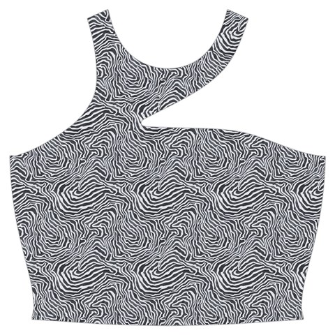 Dark Grey Snake Cut Out Top from ArtsNow.com Front
