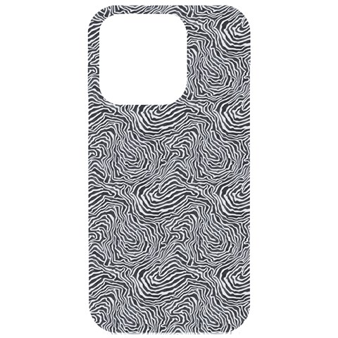 Dark Grey Snake iPhone 15 Pro Black UV Print PC Hardshell Case from ArtsNow.com Front