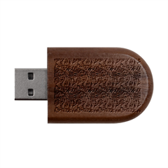 Dark Grey Snake Wood Oval USB Flash Drive from ArtsNow.com USB