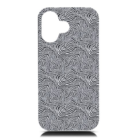 Dark Grey Snake iPhone 16 Black UV Print PC Hardshell Case from ArtsNow.com Front