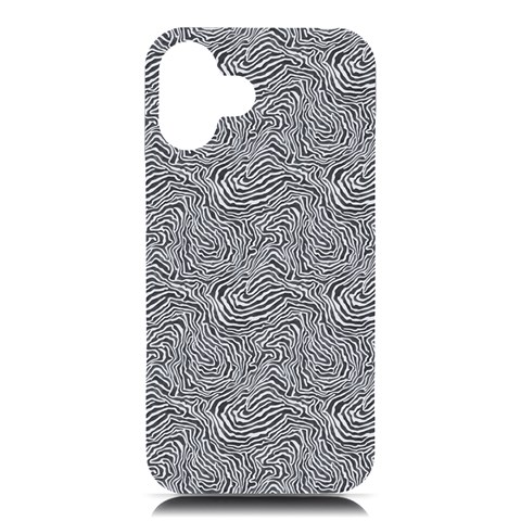 Dark Grey Snake iPhone 16 Plus Black UV Print PC Hardshell Case from ArtsNow.com Front