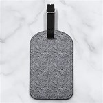 Dark Grey Snake Nappa Leather Luggage Tag Rectangle