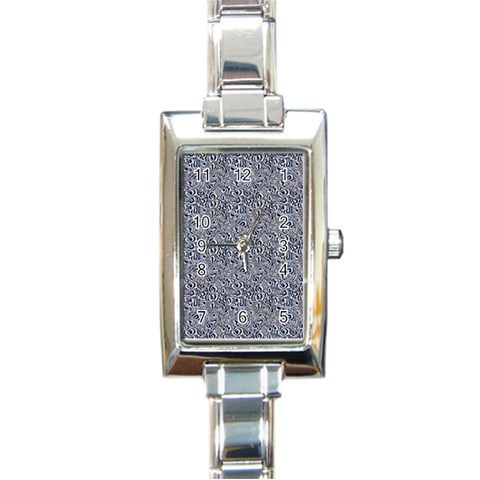 Blue Black Snake Pattern Rectangle Italian Charm Watch from ArtsNow.com Front
