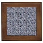 Blue Black Snake Pattern Framed Tile