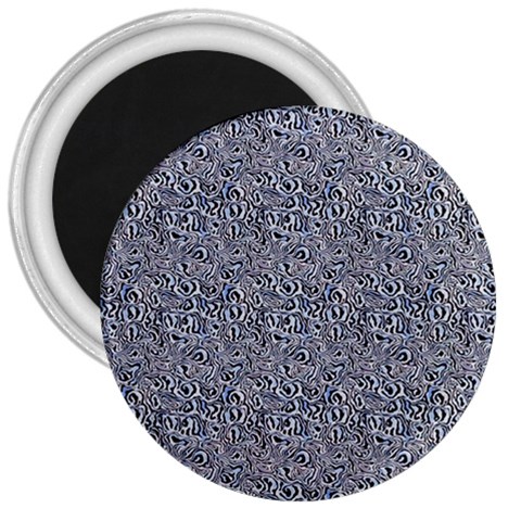 Blue Black Snake Pattern 3  Magnets from ArtsNow.com Front