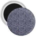 Blue Black Snake Pattern 3  Magnets