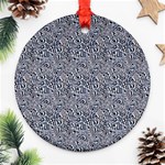 Blue Black Snake Pattern Ornament (Round)