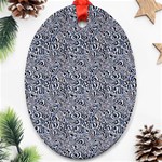 Blue Black Snake Pattern Ornament (Oval)