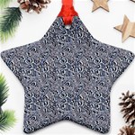 Blue Black Snake Pattern Ornament (Star)