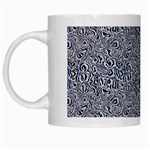 Blue Black Snake Pattern White Mug