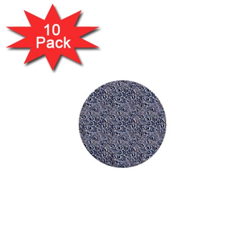 Blue Black Snake Pattern 1  Mini Buttons (10 pack)  from ArtsNow.com Front