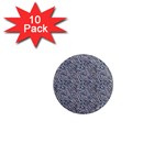 Blue Black Snake Pattern 1  Mini Magnet (10 pack) 