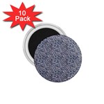 Blue Black Snake Pattern 1.75  Magnets (10 pack) 