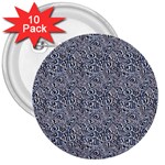 Blue Black Snake Pattern 3  Buttons (10 pack) 
