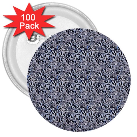 Blue Black Snake Pattern 3  Buttons (100 pack)  from ArtsNow.com Front