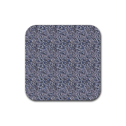 Blue Black Snake Pattern Rubber Coaster (Square) from ArtsNow.com Front