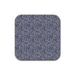 Blue Black Snake Pattern Rubber Coaster (Square)