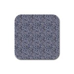 Blue Black Snake Pattern Rubber Square Coaster (4 pack)