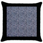 Blue Black Snake Pattern Throw Pillow Case (Black)