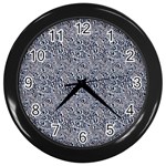 Blue Black Snake Pattern Wall Clock (Black)