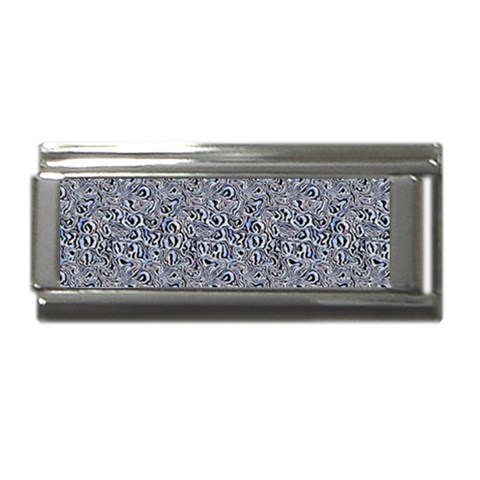 Blue Black Snake Pattern Superlink Italian Charm (9mm) from ArtsNow.com Front