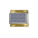 Blue Black Snake Pattern Gold Trim Italian Charm (9mm)