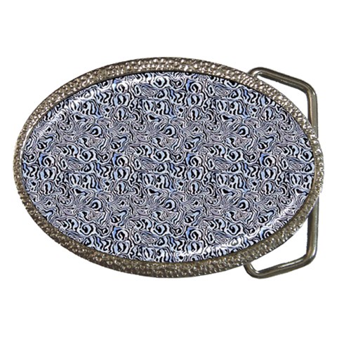 Blue Black Snake Pattern Belt Buckles from ArtsNow.com Front