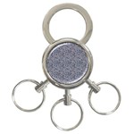 Blue Black Snake Pattern 3-Ring Key Chain
