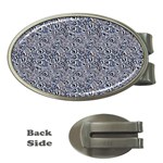 Blue Black Snake Pattern Money Clips (Oval) 